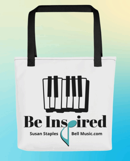 Be Inspired!! Music Book Tote bag